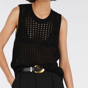 Dissh Hunter Black Crochet Tank